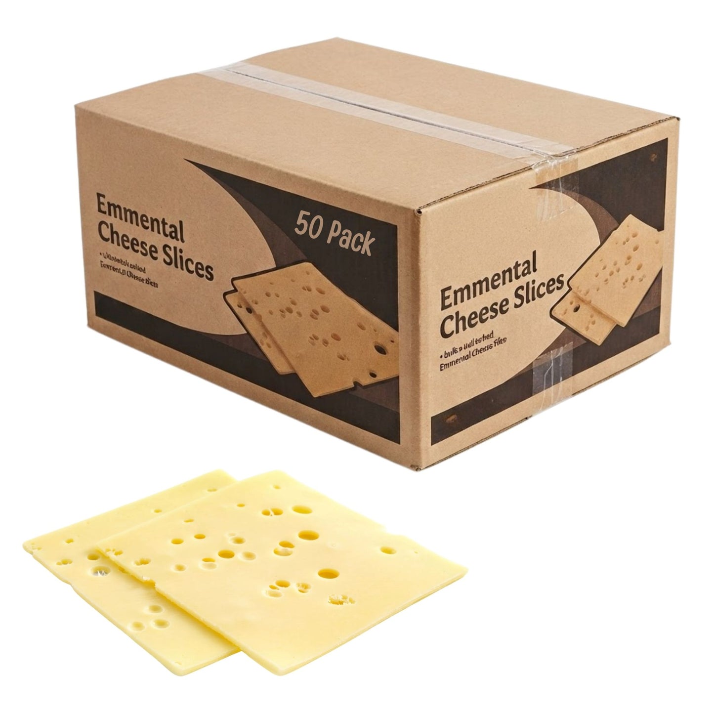 Brakes Emmental Cheese Slices 50 pack