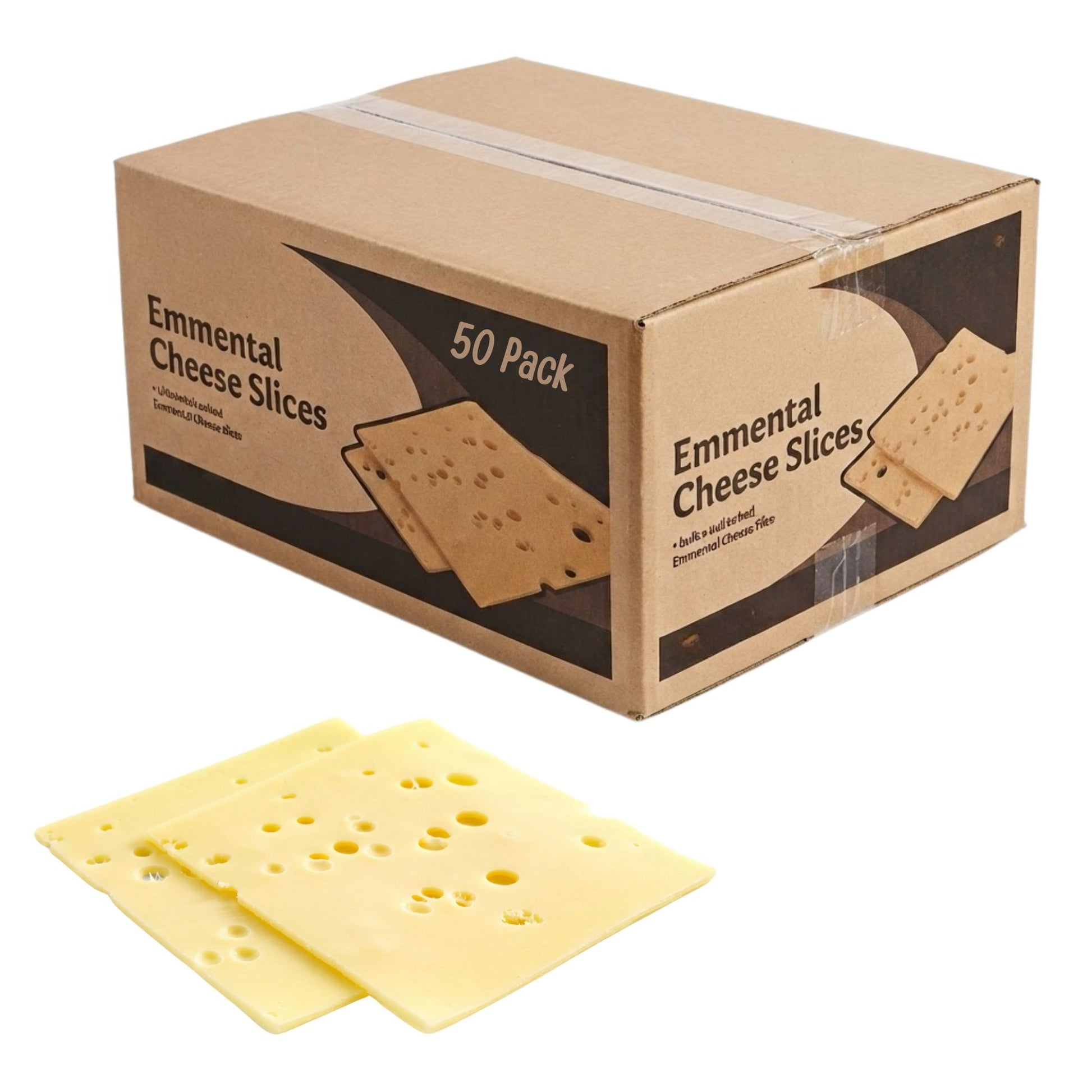 Brakes Emmental Cheese Slices 50 pack
