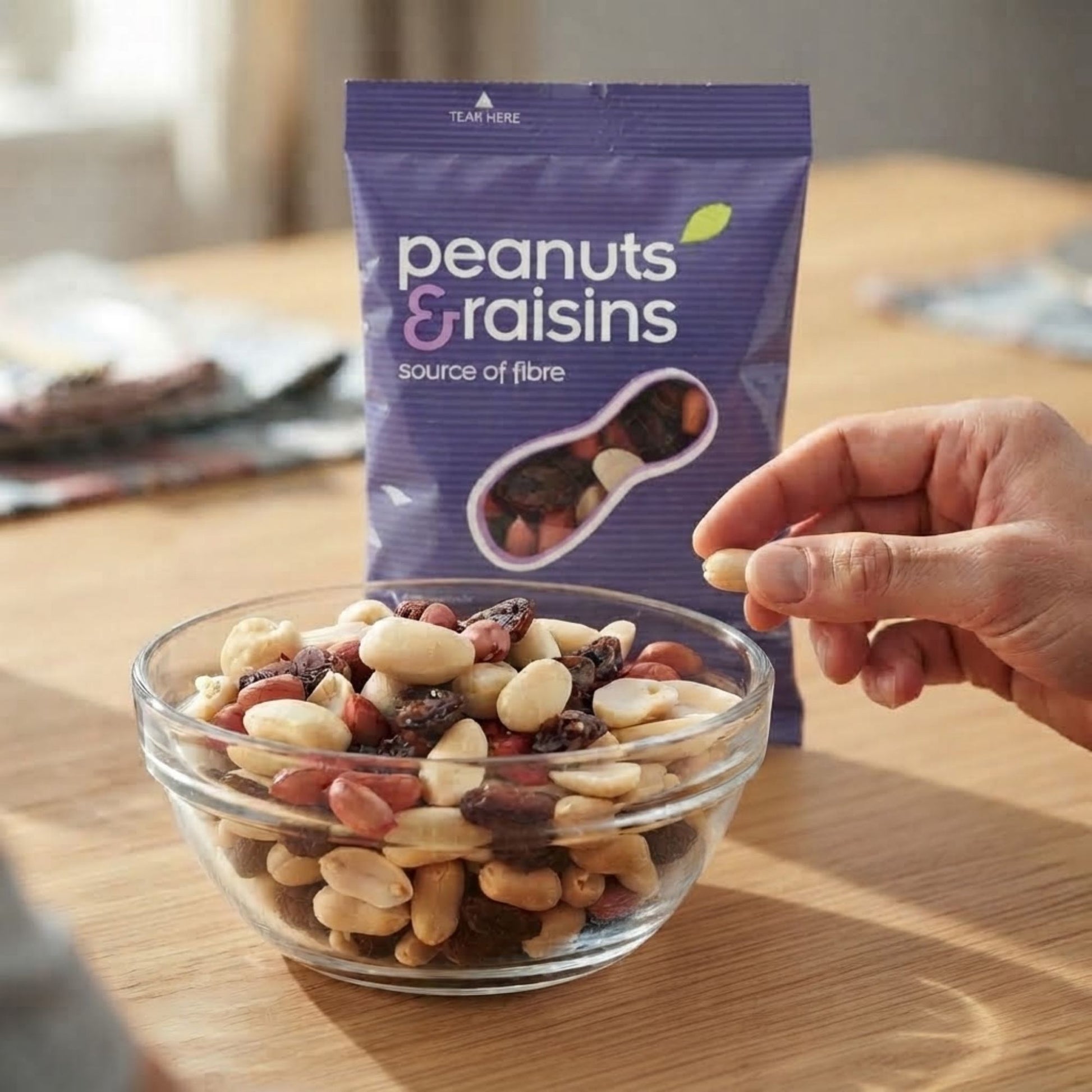 Brakes peanut and jumbo raisin snack bags