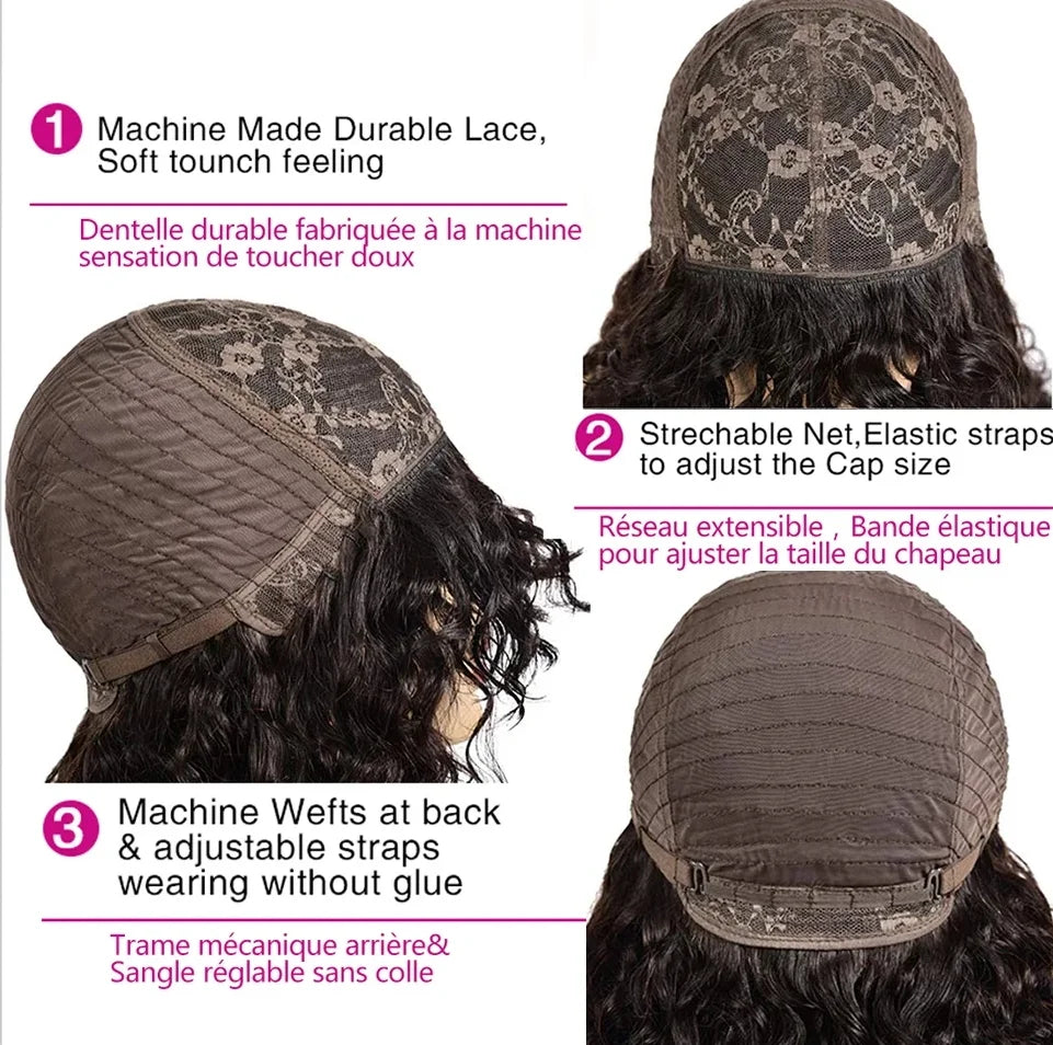 Soft jerry curl human hair wig with voluminous look