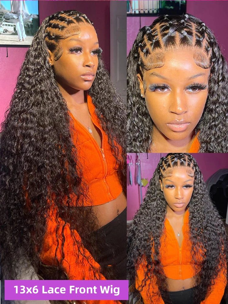 Pre plucked curly lace wig with realistic hairline