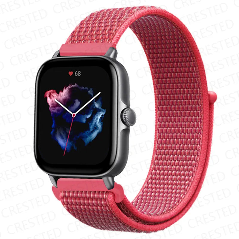 Breathable woven watch strap for active lifestyles