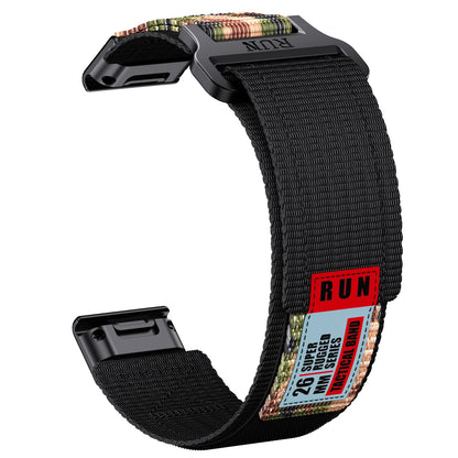 Runcool nylon Garmin band compatible models 22mm 26mm chart