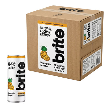 Brite Focus+ energy drink pineapple mango 12 x 330ml