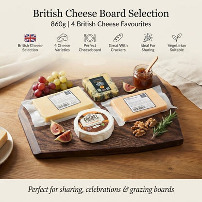 Assorted British cheeses for cheeseboards