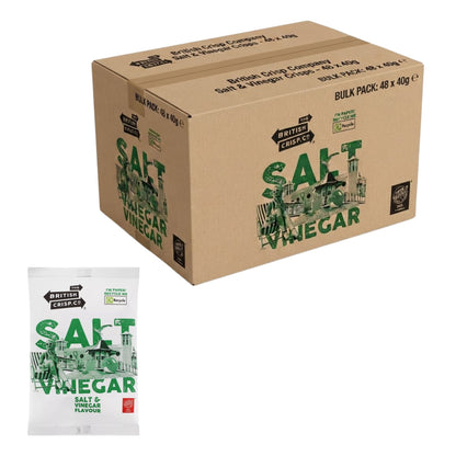 British Crisp Company Salt & Vinegar Crisps 48 x 40g
