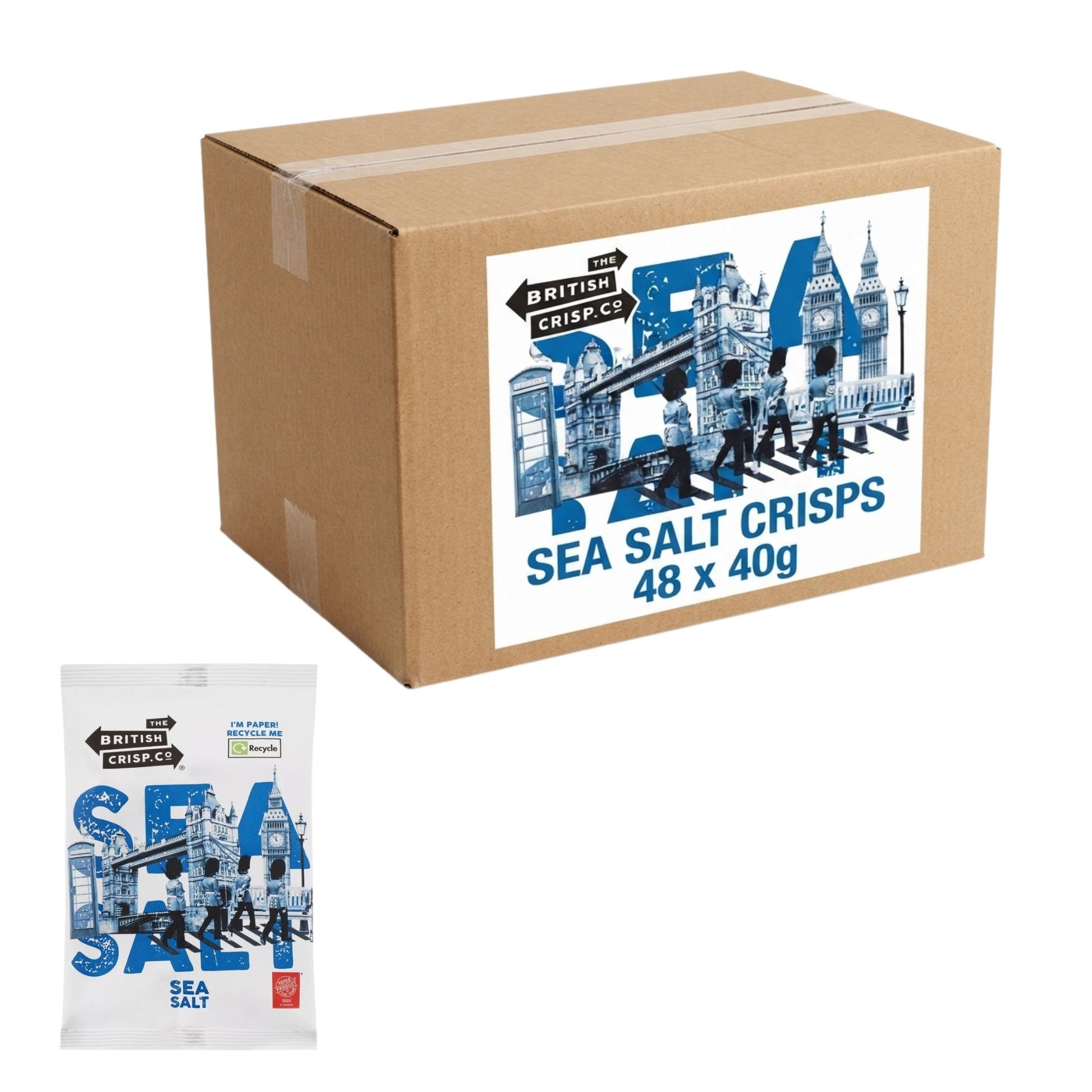 British Crisp Company Sea Salt Crisps 48 x 40g