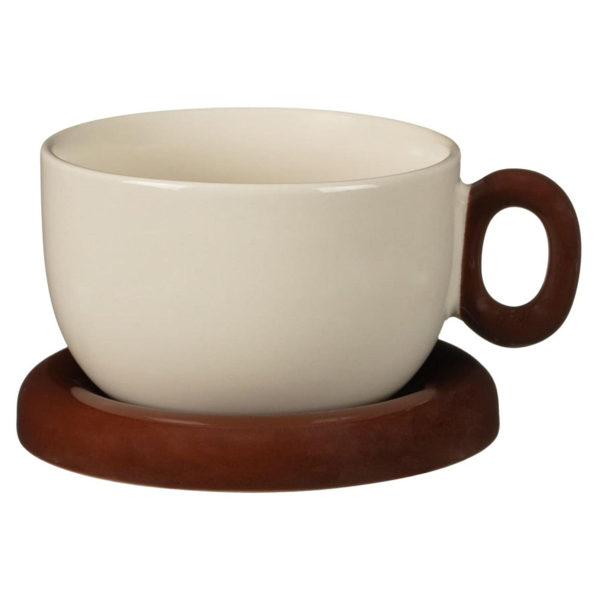 Cream Bubble Mug and Saucer Set