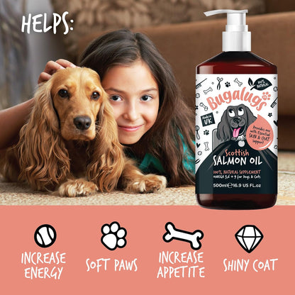 Bugalugs salmon oil supporting healthy pet skin and coat