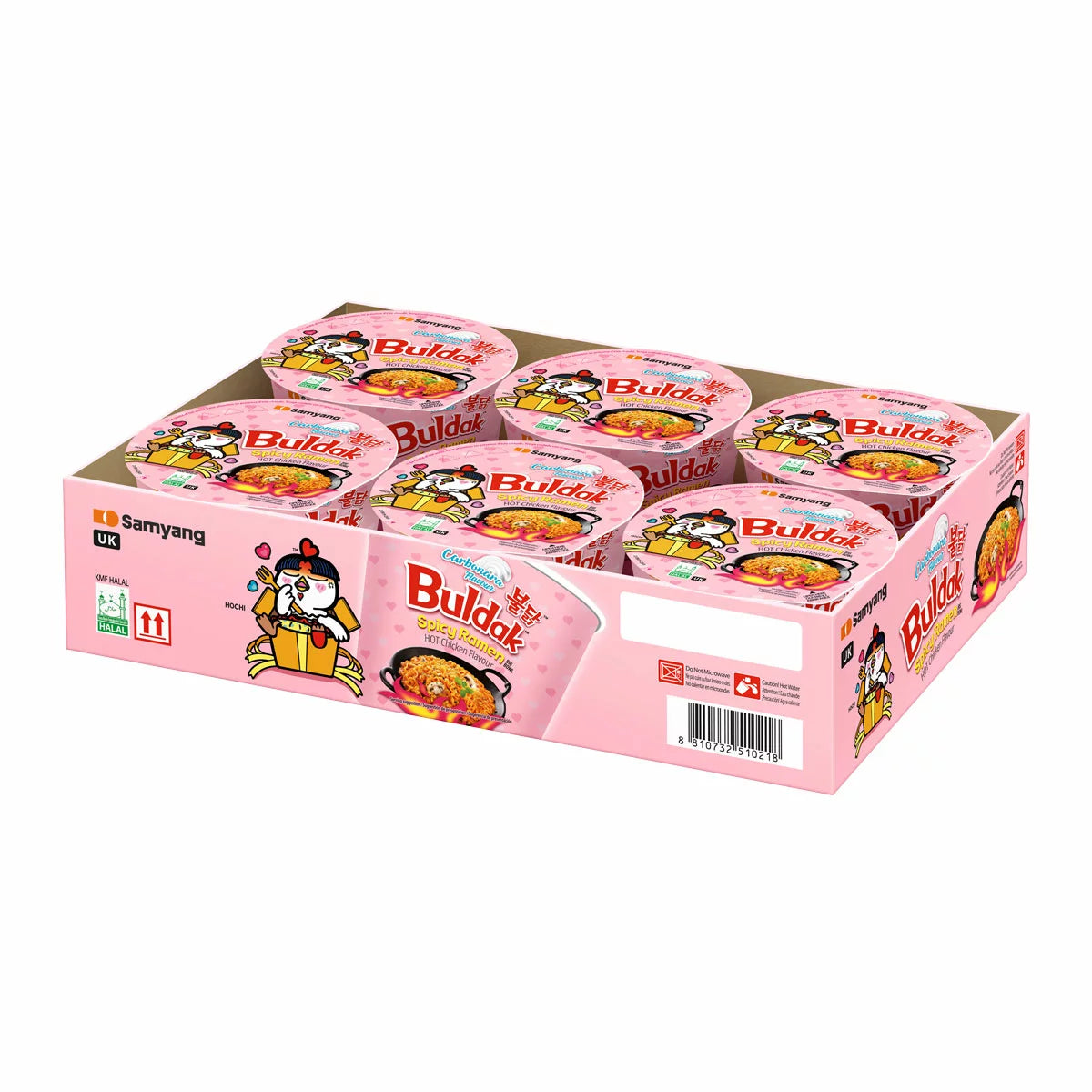 Buldak carbonara spicy ramen 6 x 105g bowl pack