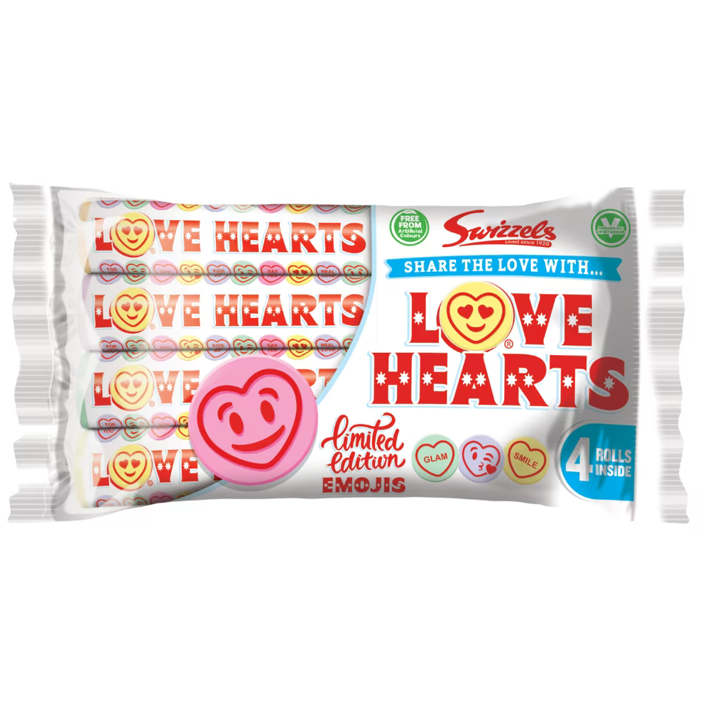 Limited edition emoji-themed Love Hearts for parties