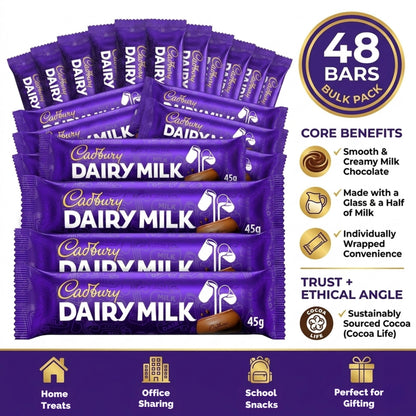 Milk chocolate made with fresh milk classic Cadbury taste