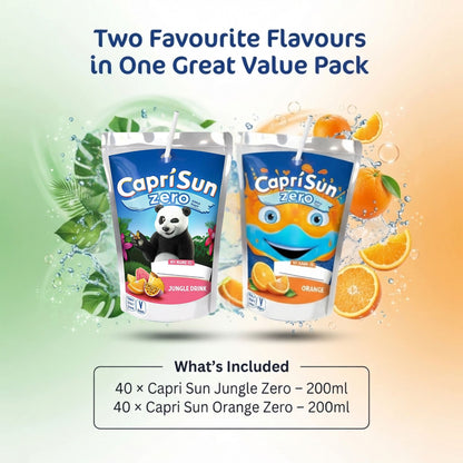 Individual 200ml fruit drink pouches