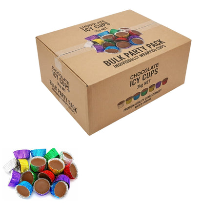 Bulk chocolate treats in drum