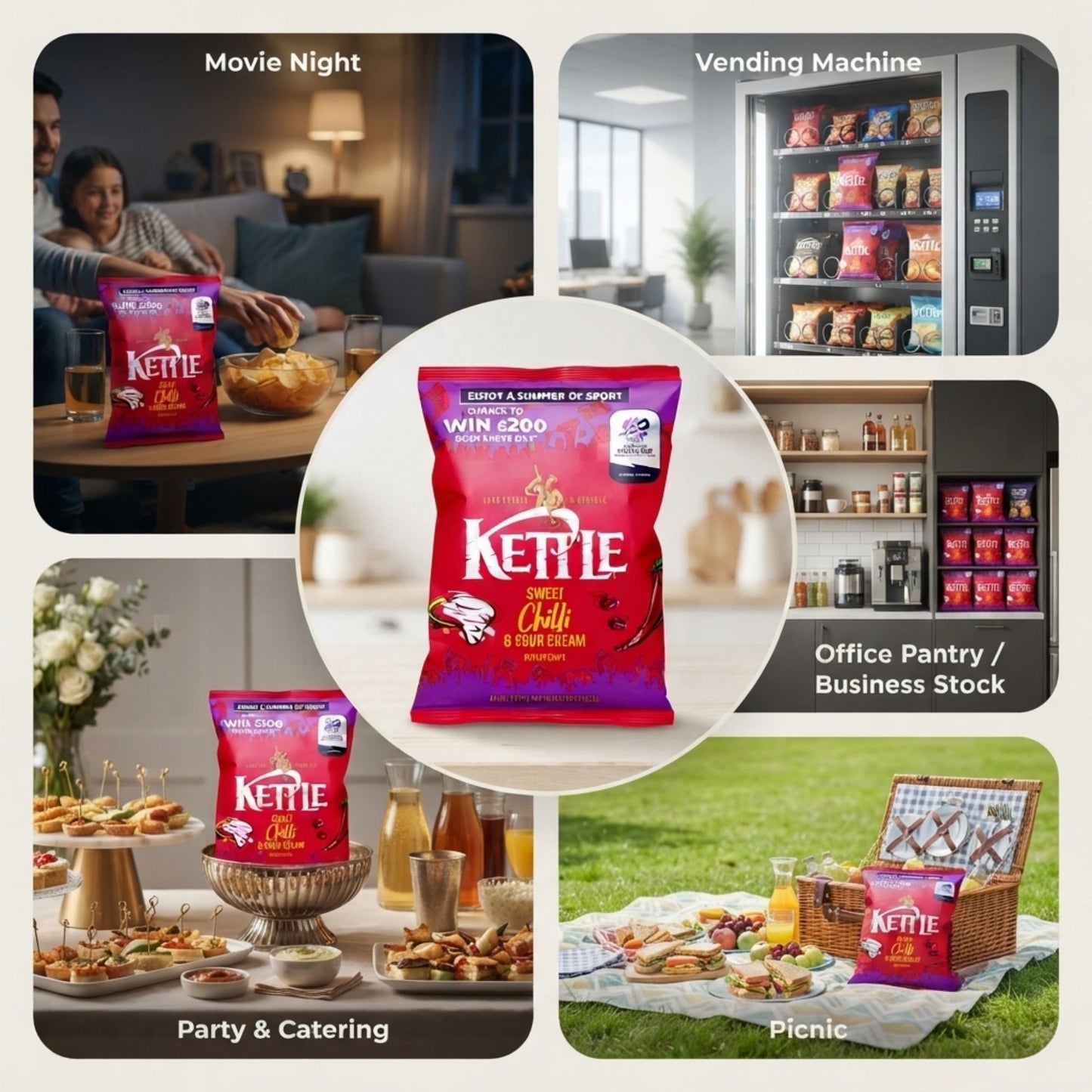 Kettle flavoured crisps pack