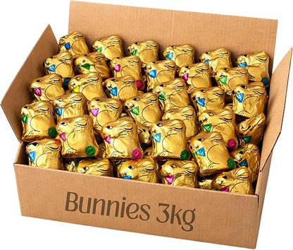 Individually wrapped chocolate bunnies for Easter