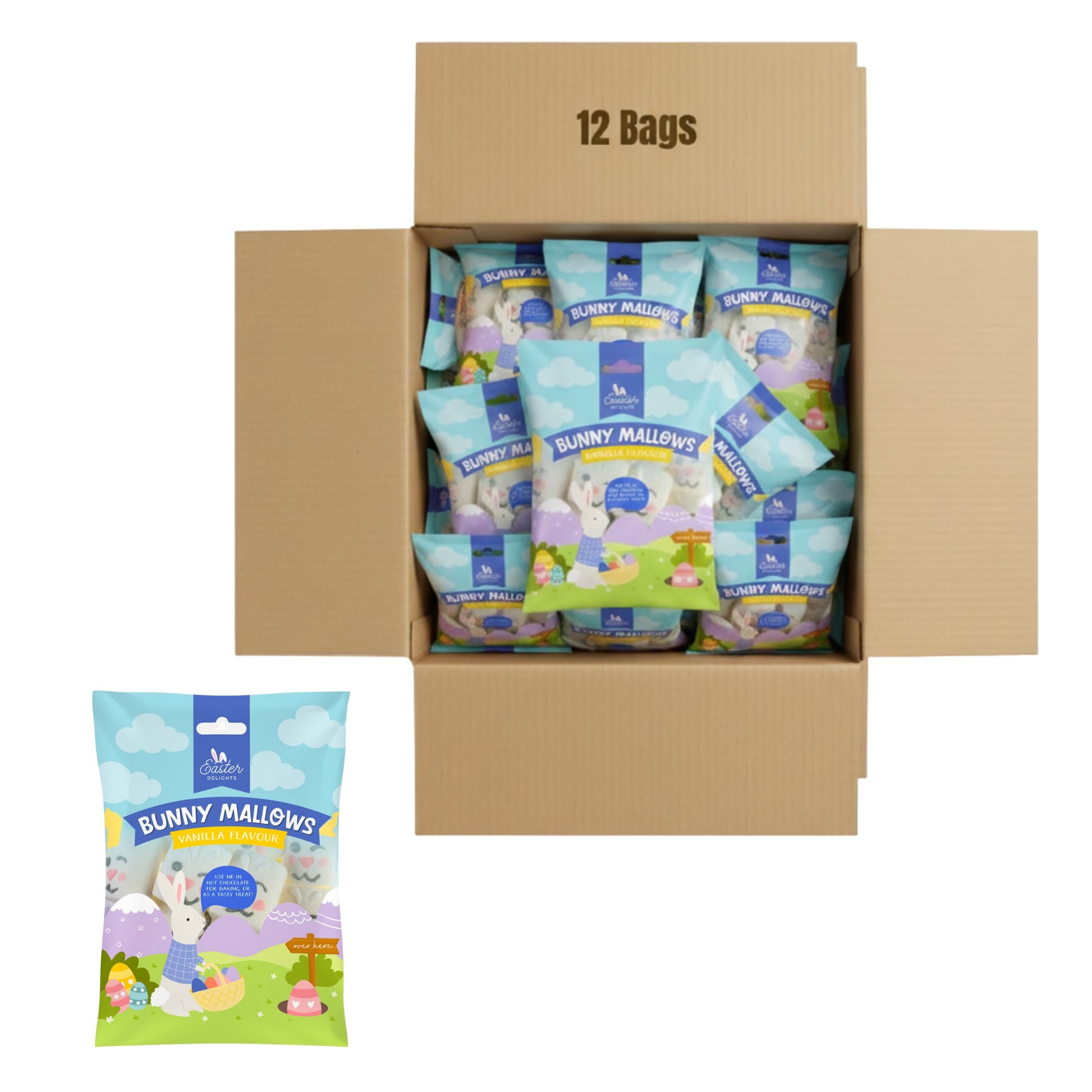 Bulk Easter Delights vanilla marshmallow bunny 45g treat