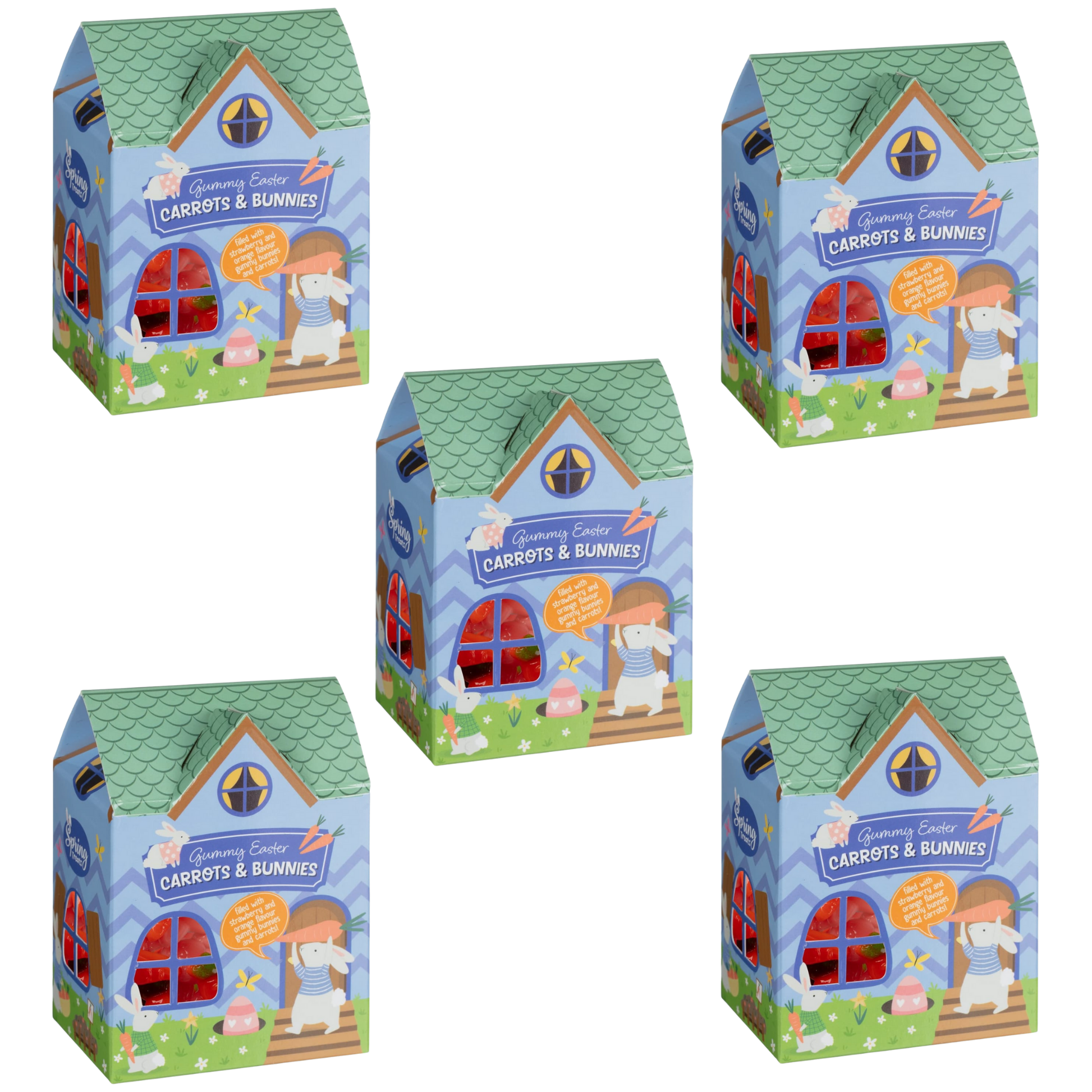 Bulk Easter Gummy House 100g with carrot and bunny gummies