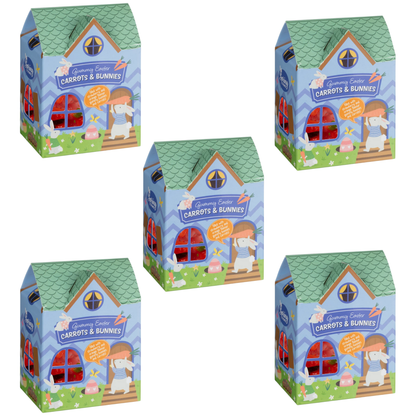 Bulk Easter Gummy House 100g with carrot and bunny gummies