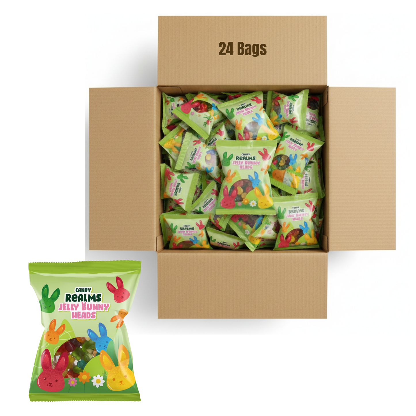 Gluten-free bunny-shaped candy for Easter and Spring