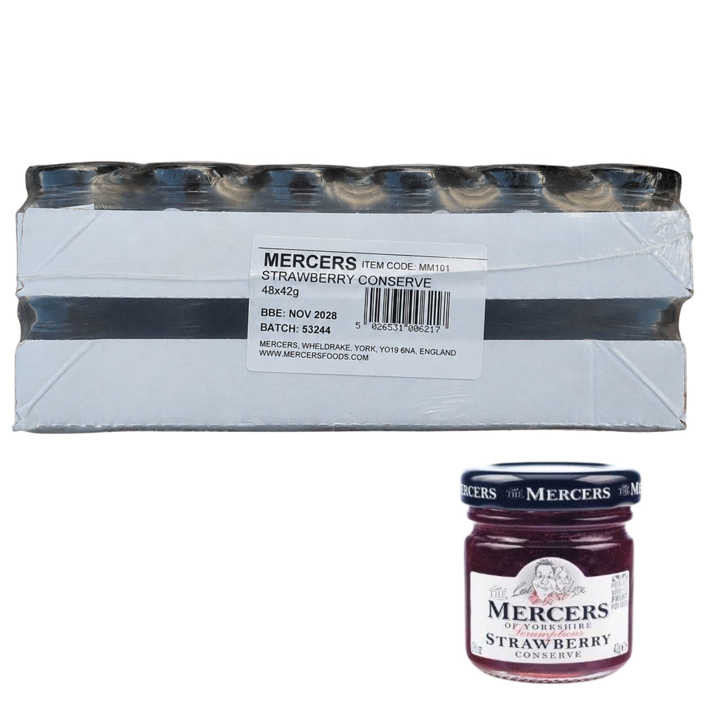 Mercers Strawberry Conserve 48 x 42g