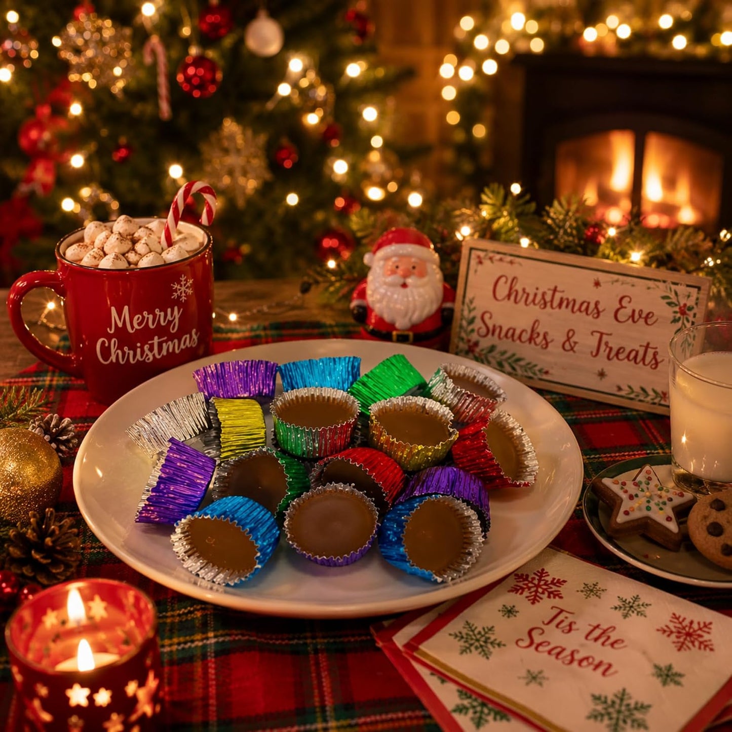 Wrapped milk chocolate sweets