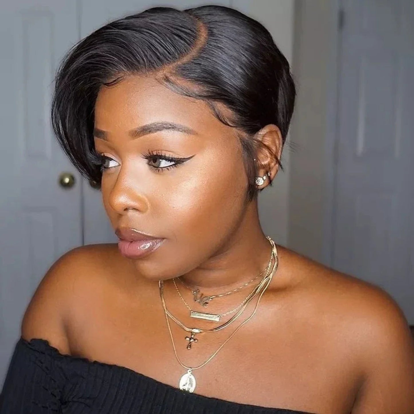 Virgin Burmese hair straight bob wig style