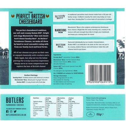 Vegetarian British cheese assortment