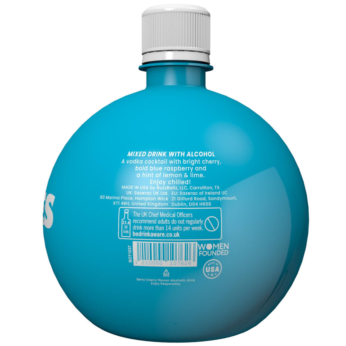 Large bottle pre-mixed cocktail for social occasions