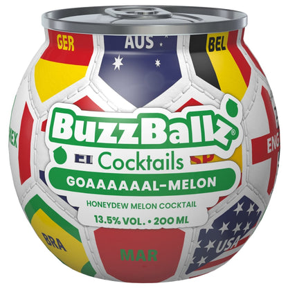 Ready to drink melon flavoured alcoholic cocktail