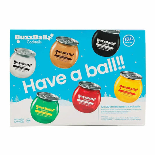 Buzzballz Mixed Pack 12 x 20cl 6 flavours ready-to-drink cocktails