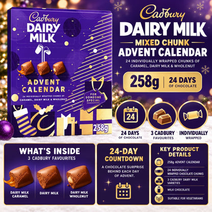 Cadbury chocolate chunk Christmas advent calendar 258g