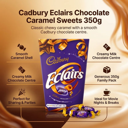 Chocolate filled caramel toffees with smooth milk chocolate