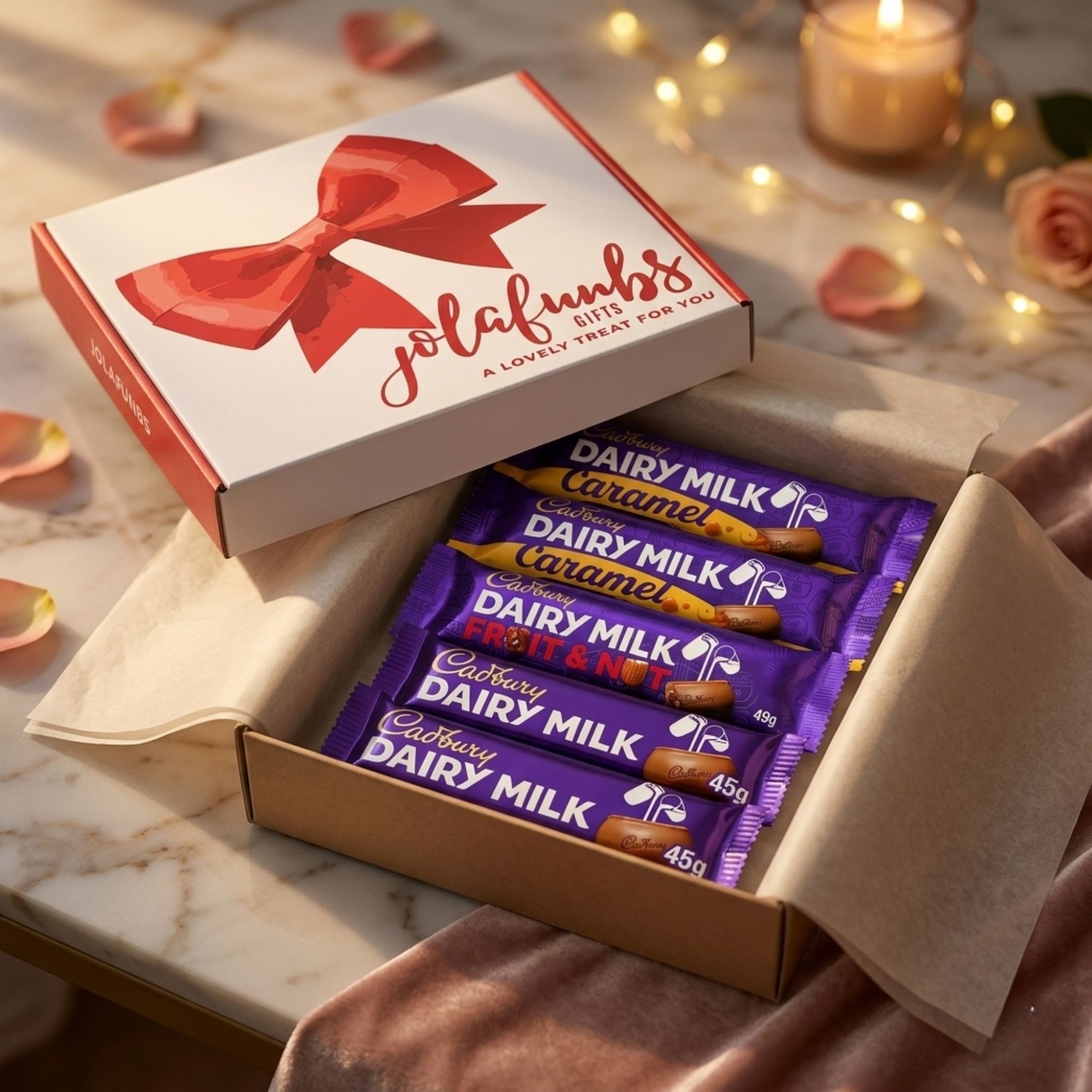 Cadbury chocolate selection with caramel fruit and nut