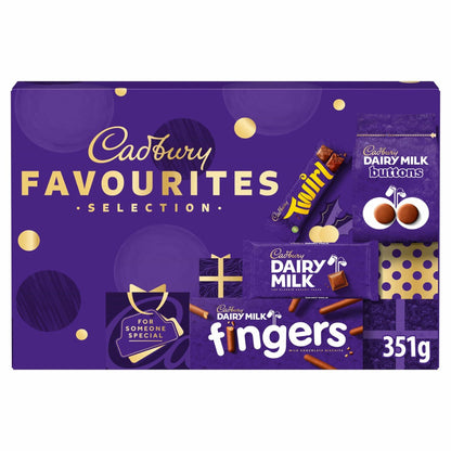 Christmas chocolate gift box with Dairy Milk, Twirl, and Giant Buttons