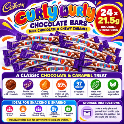 Multipack of Cadbury Curly Wurly chocolate bars