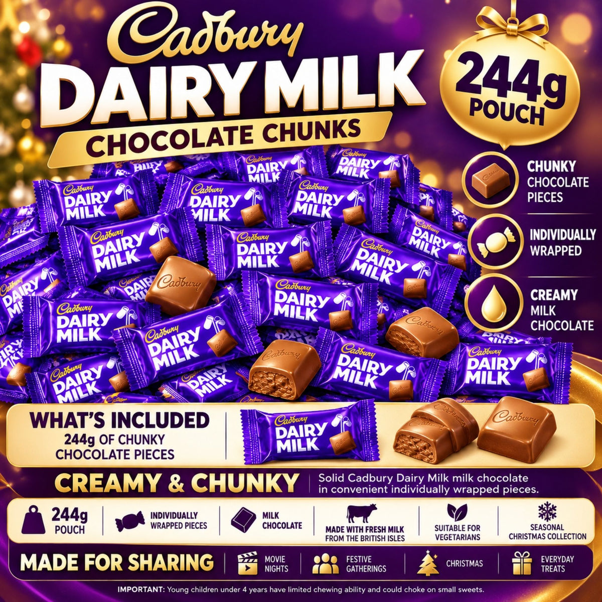 Cadbury Dairy Milk chunky milk chocolate pieces