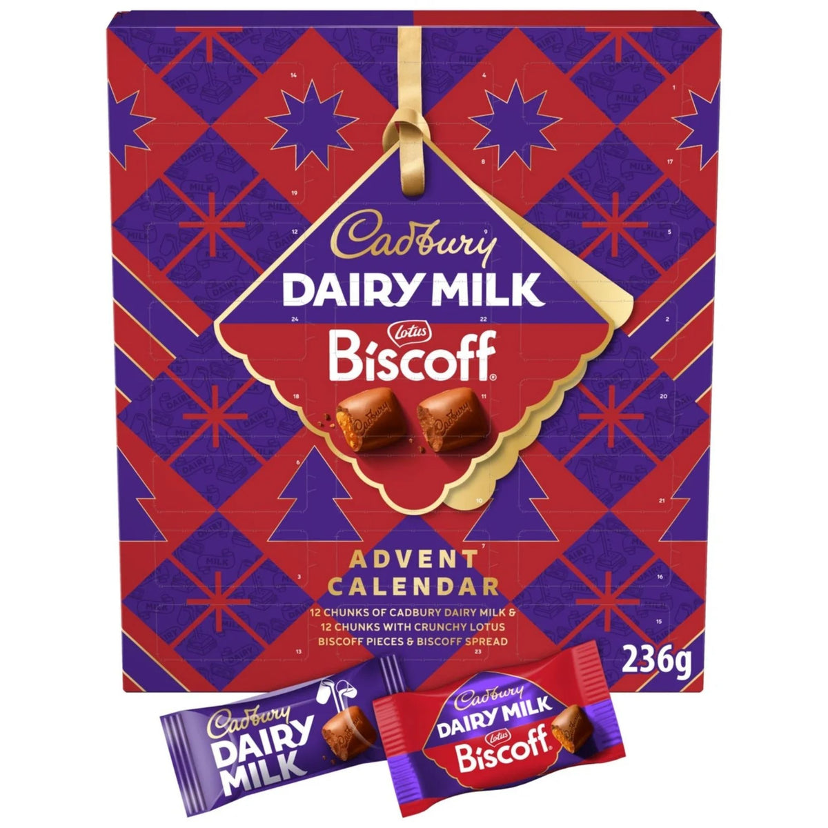 Cadbury Dairy Milk and Biscoff Advent Calendar 236g