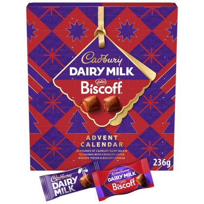 Cadbury Dairy Milk and Biscoff Advent Calendar 236g