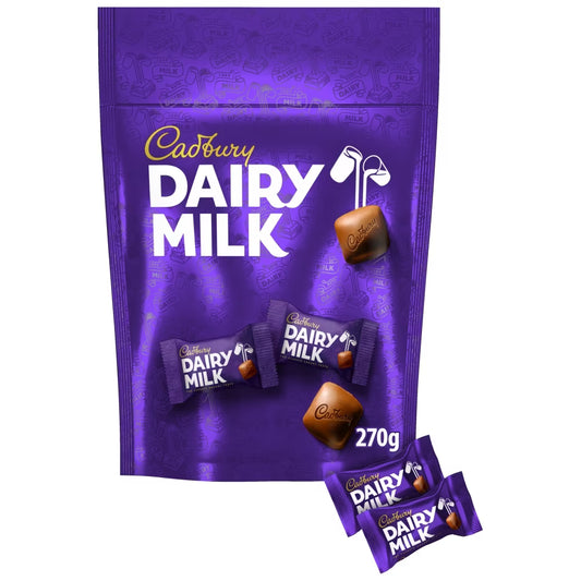 Cadbury Dairy Milk Chocolate Chunks 270g pouch share bag