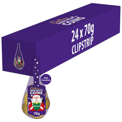 Cadbury Dairy Milk Chocolate Coins 24-pack wrapped in gold foil