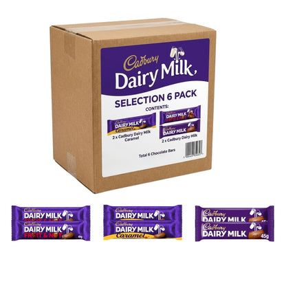 Cadbury Dairy Milk mixed chocolate bar selection 6 pack