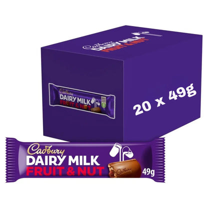 Cadbury Dairy Milk Fruit & Nut 49g bars x 20 bulk pack