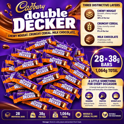 Cadbury Double Decker bars in a bulk pack