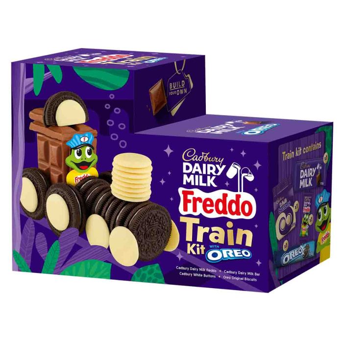 Cadbury Freddo Dairy Milk Oreo chocolate train building kit