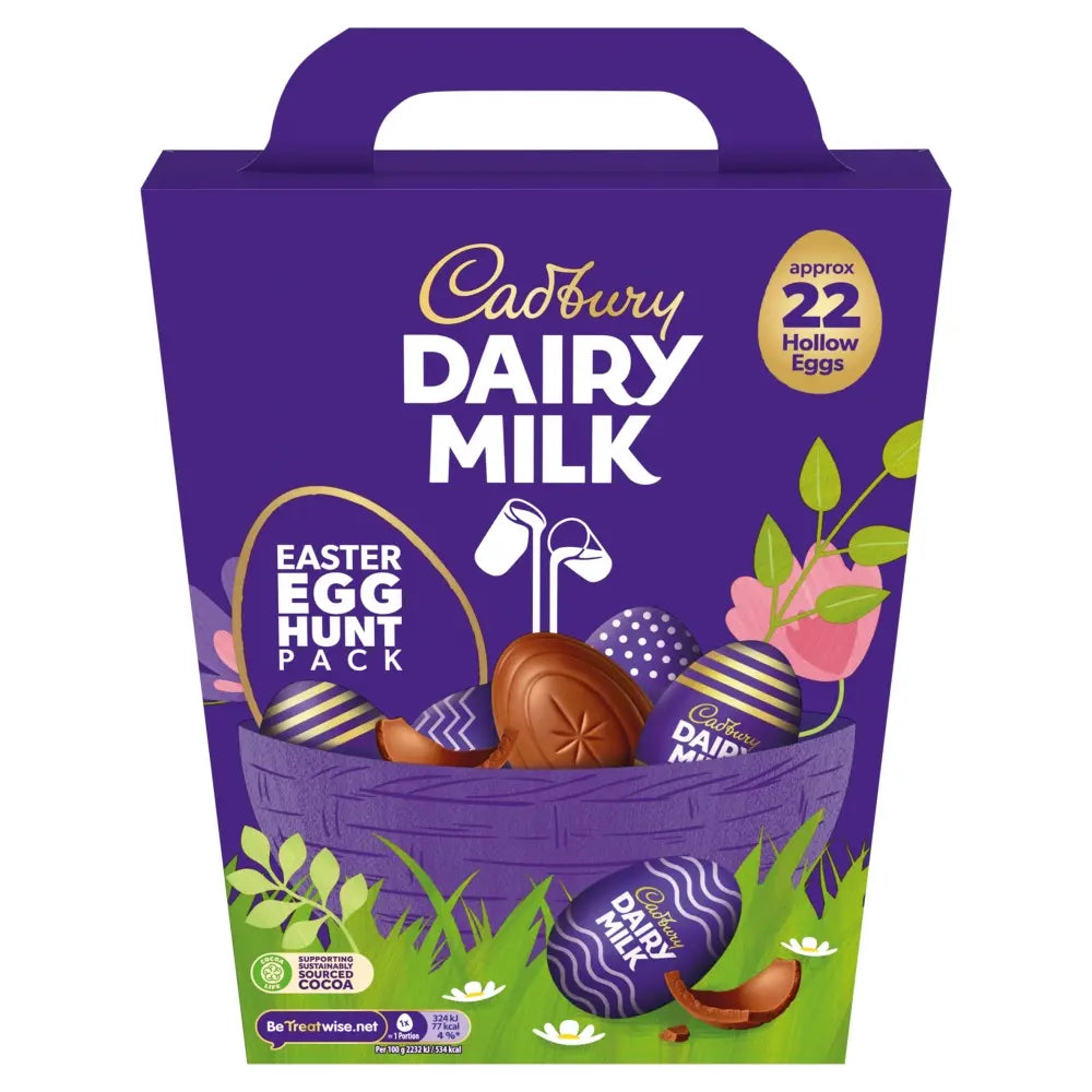 Hollow Cadbury milk chocolate eggs for Easter hunts