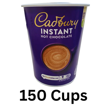 Cadbury Hot Chocolate 12oz foil-sealed bulk case, 150 cups for Nescafe & Go