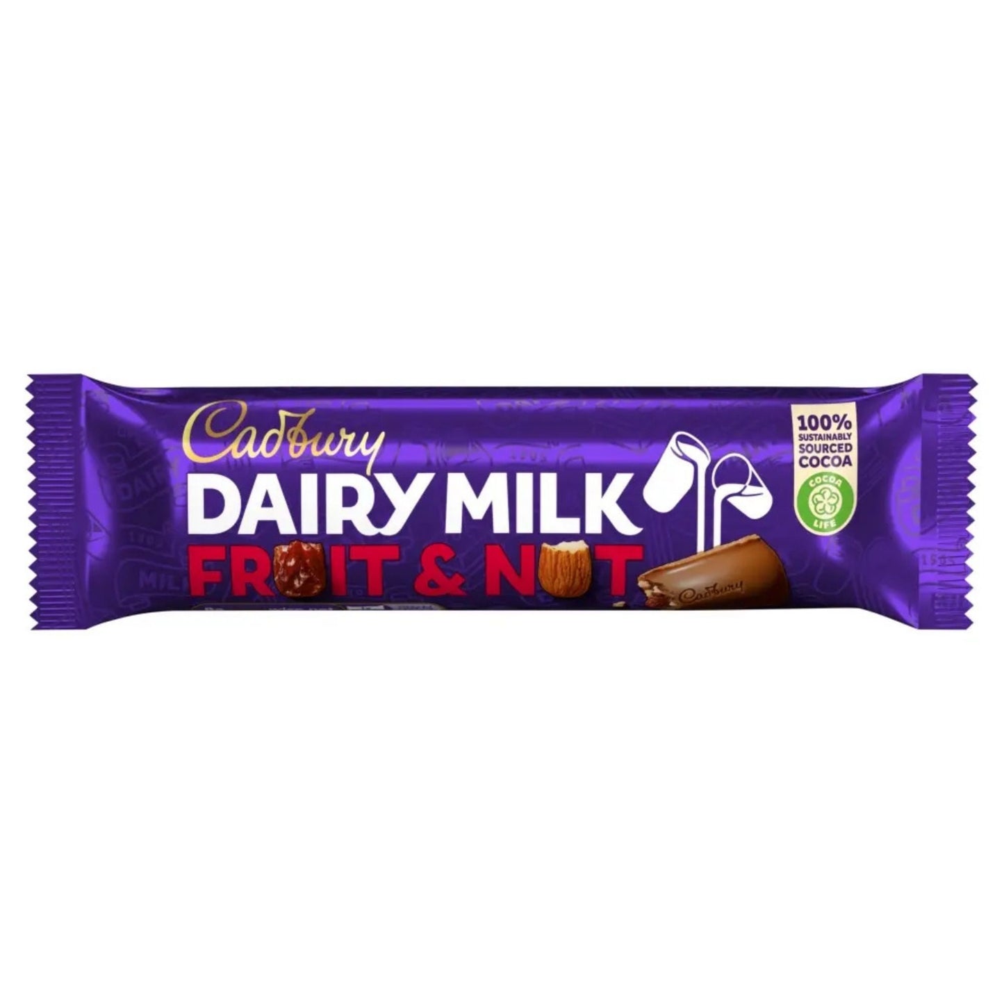 Classic Cadbury fruit and nut chocolate snack bars