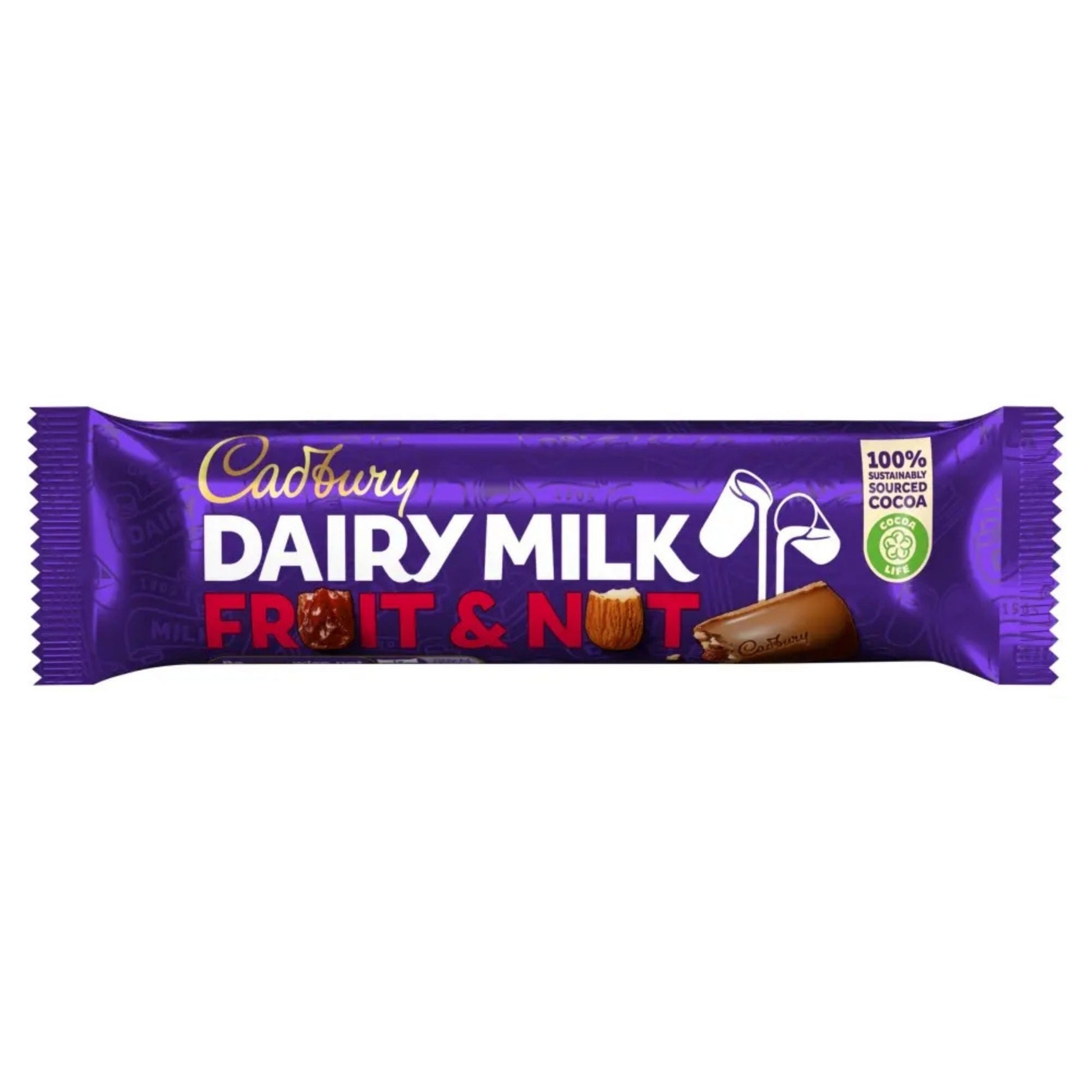 Classic Cadbury fruit and nut chocolate snack bars