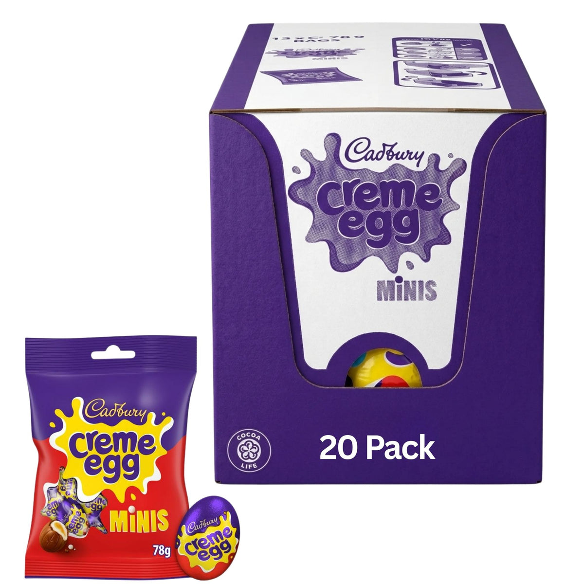 Mini milk chocolate eggs with soft fondant centre